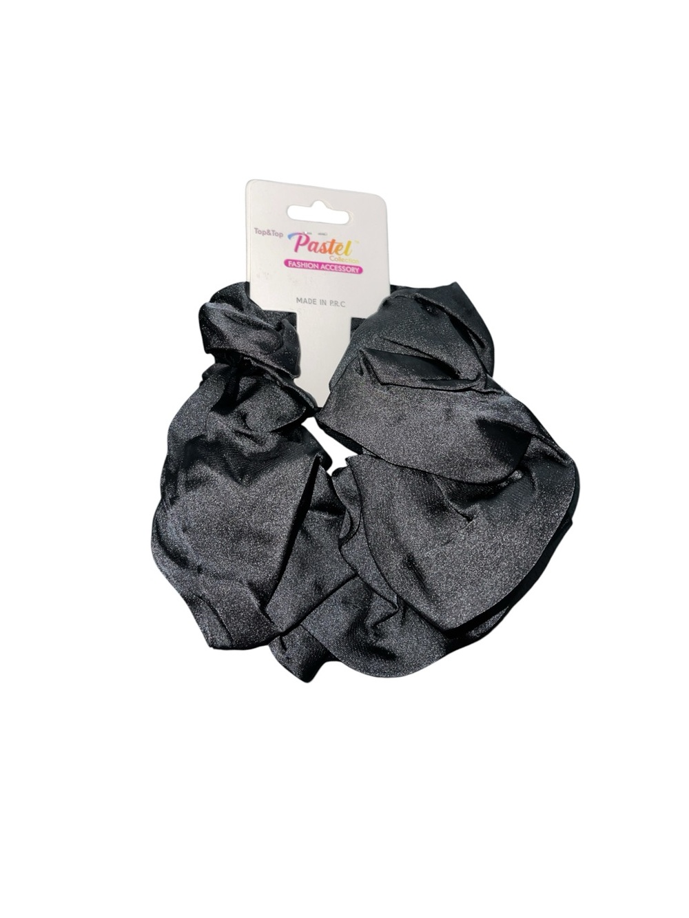 FABRIC BLACK ELASTIC HAIR SCRUNCHY